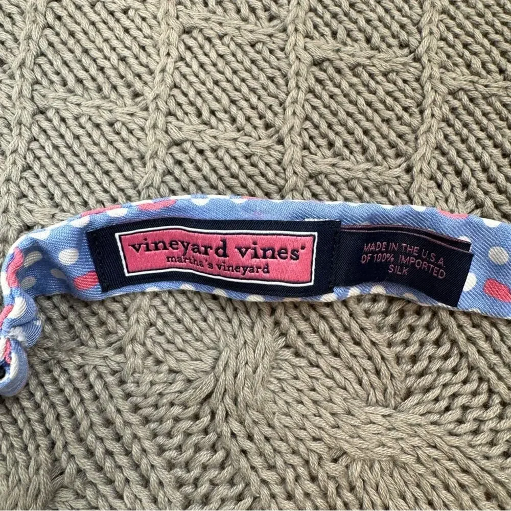 Vineyard Vines Kids' Blue Polka Dot Bow Tie Adjustable Sizing